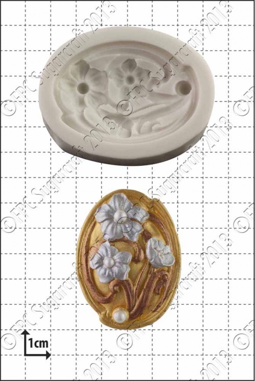 'Art Nouveau Flowers' Silicone Mould